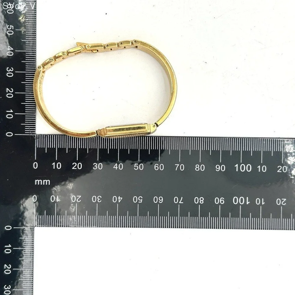 VTG Anne Klein Gold Tone Metal Watch Bracelet Skinny Classic Minimalist Y2K